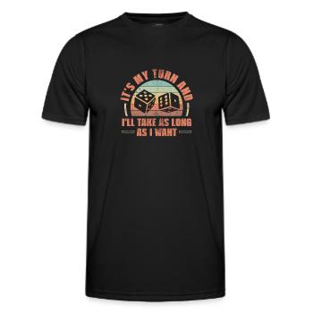 Board game - Men's Functional T-Shirt - black - Front - AI Model Male 178 dark (178cm)