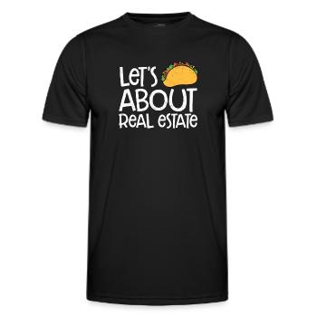 Immobilienmakler - Männer Funktions-T-Shirt - Schwarz - Vorne - AI Model Male 178 dark (178cm)
