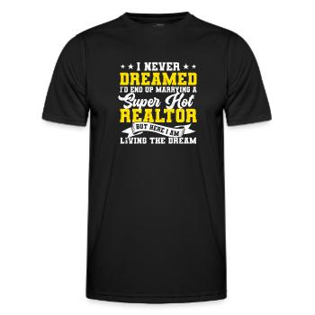 Immobilienmakler - Männer Funktions-T-Shirt - Schwarz - Vorne - AI Model Male 178 dark (178cm)