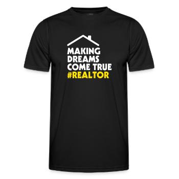 Real Estate Agent Real Estate Agent Gift - Men's Functional T-Shirt - black - Front - AI Model Male 178 dark (178cm)