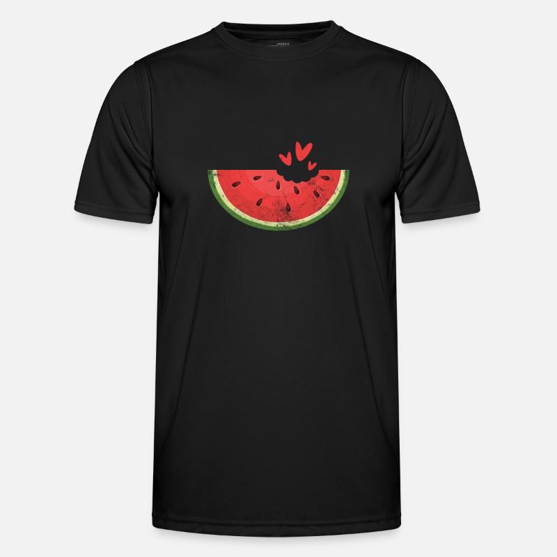 Wassermelone - Männer Funktions-T-Shirt - Schwarz