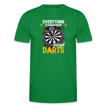 Alles in Maßen außer Darts lustiger Dart - Männer Funktions-T-Shirt - Kelly Green - Vorne - AI Model Male 178 dark (178cm)