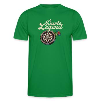 Dart-Legende lustiger Dartspieler und Dartwerfer - Männer Funktions-T-Shirt - Kelly Green - Vorne - AI Model Male 178 dark (178cm)