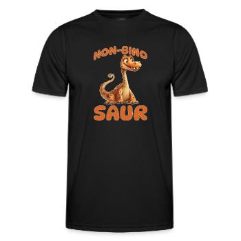 Non-Bino Saur - Männer Funktions-T-Shirt - Schwarz - Vorne - AI Model Male 178 dark (178cm)