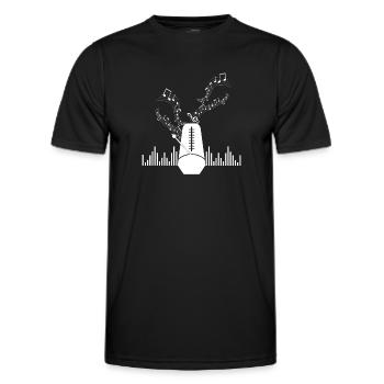 Métronome Notes de Musique Clef de Musicien Partition - T-shirt sport Homme - noir - Devant - AI Model Male 178 dark (178cm)