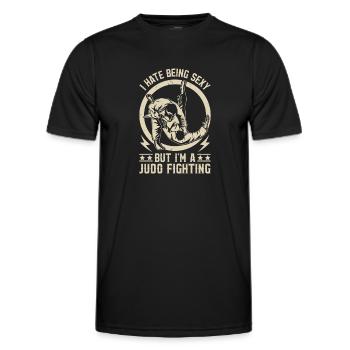 Judo Fighting - I hate being sexy but I'm a Judo F - Men's Functional T-Shirt - black - Front - AI Model Male 178 dark (178cm)