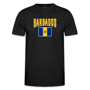 Barbados Karibik Bajan Urlaub Geschenk - Männer Funktions-T-Shirt - Schwarz - Vorne - AI Model Male 178 dark (178cm)