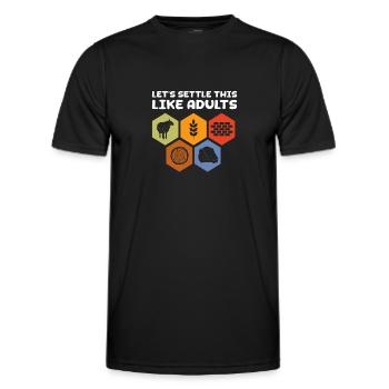 Jeu de société Jeux de société Jeux de nuit Jeux Cadeau - T-shirt sport Homme - noir - Devant - AI Model Male 178 dark (178cm)