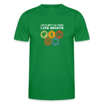 board game - Men's Functional T-Shirt - kelly green - Front - AI Model Male 178 dark (178cm)