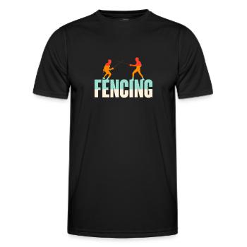 Escrime Épée Sabre Épée Épée Escrime Cadeau - T-shirt sport Homme - noir - Devant - AI Model Male 178 dark (178cm)