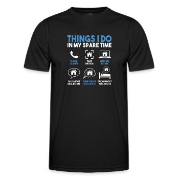 Real Estate Agent Real Estate Agent Gift - Men's Functional T-Shirt - black - Front - AI Model Male 178 dark (178cm)