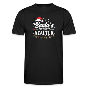 Immobilienmakler - Männer Funktions-T-Shirt - Schwarz - Vorne - AI Model Male 178 dark (178cm)