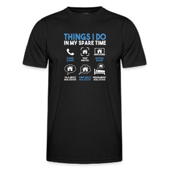 Immobilienmakler - Männer Funktions-T-Shirt - Schwarz - Vorne - AI Model Male 178 dark (178cm)