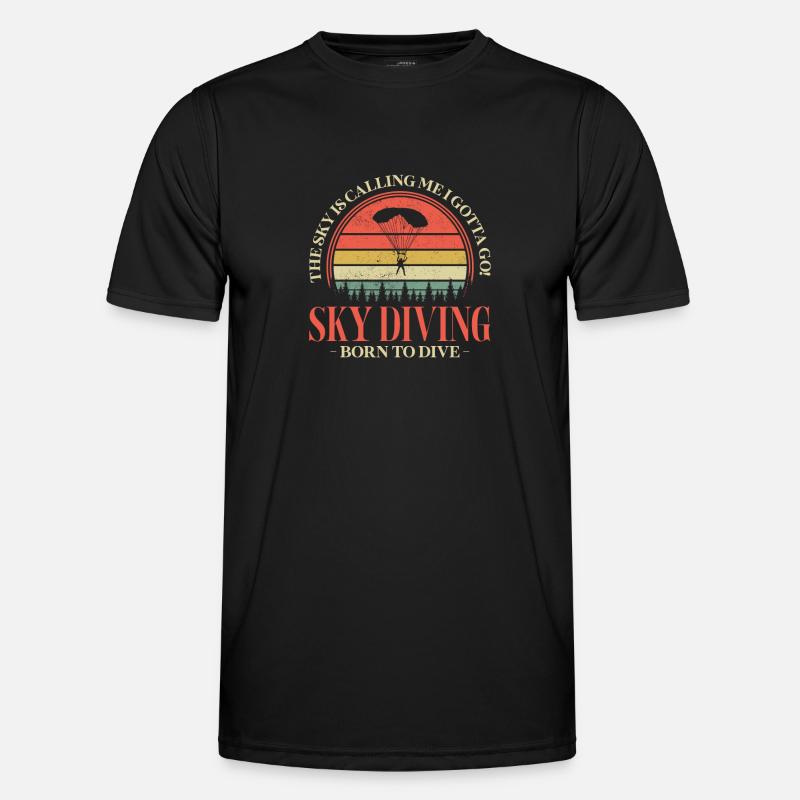 Skydive Skydiver Skydiving Fallschirm Geschenk - Männer Funktions-T-Shirt - Schwarz