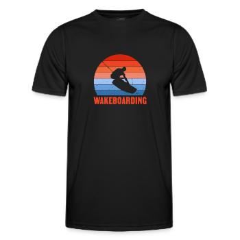 Wakeboard Wakeboarder Wakeboarding Gift - Men's Functional T-Shirt - black - Front - AI Model Male 178 dark (178cm)