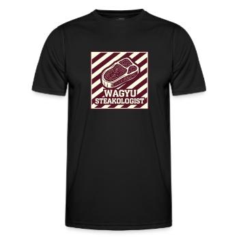Wagyu Steak - T-shirt sport Homme - noir - Devant - AI Model Male 178 dark (178cm)