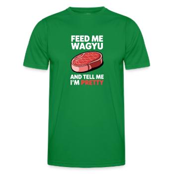 Wagyu Steak - T-shirt sport Homme - vert - Devant - AI Model Male 178 dark (178cm)