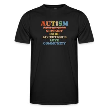 Autismus - Männer Funktions-T-Shirt - Schwarz - Vorne - AI Model Male 178 dark (178cm)