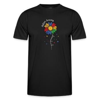 Autismus - Männer Funktions-T-Shirt - Schwarz - Vorne - AI Model Male 178 dark (178cm)