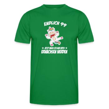 99 anniversaire Dictons positifs pour 99 anniversaire - T-shirt sport Homme - vert - Devant - AI Model Male 178 dark (178cm)