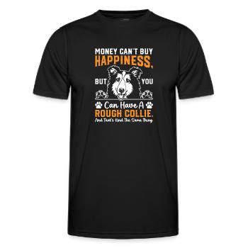 Rough Collie Lover Rough Collie Quotes - Men's Functional T-Shirt - black - Front - AI Model Male 178 dark (178cm)