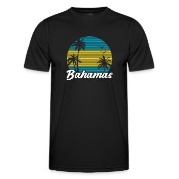 Bahamas Caribbean Island Atlantic Summer Gift - Men's Functional T-Shirt - black - Front - AI Model Male 178 dark (178cm)