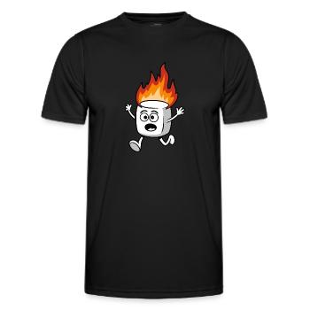 Marshmallow Brennt - Männer Funktions-T-Shirt - Schwarz - Vorne - AI Model Male 178 dark (178cm)