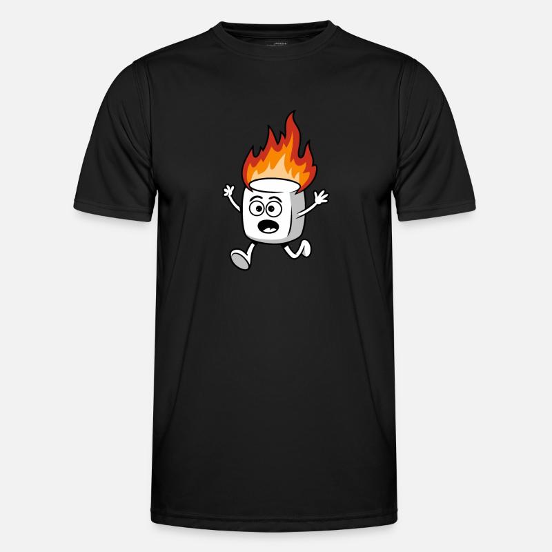 Marshmallow Brennt Männer Funktions-T-Shirt