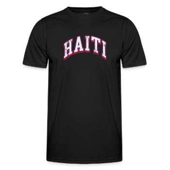 Haïti - T-shirt sport Homme - noir - Devant - AI Model Male 178 dark (178cm)