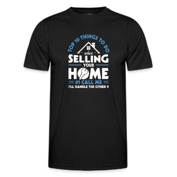 Real Estate Agent Real Estate Agent Gift - Men's Functional T-Shirt - black - Front - AI Model Male 178 dark (178cm)