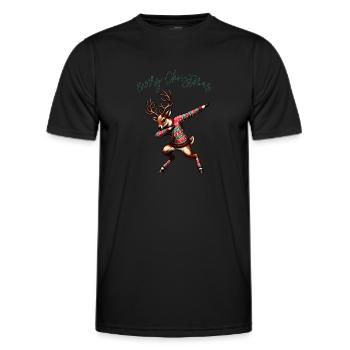 Team Rudolph Frohe Weihnachten Freude - Männer Funktions-T-Shirt - Schwarz - Vorne - AI Model Male 178 dark (178cm)