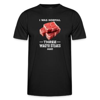Wagyu Steak - T-shirt sport Homme - noir - Devant - AI Model Male 178 dark (178cm)