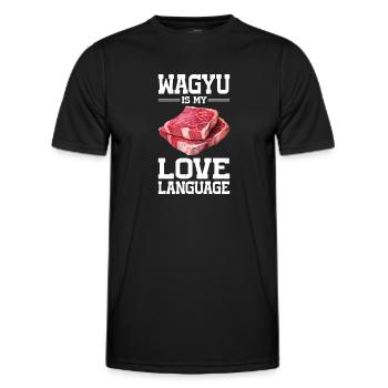 Wagyu Steak - T-shirt sport Homme - noir - Devant - AI Model Male 178 dark (178cm)