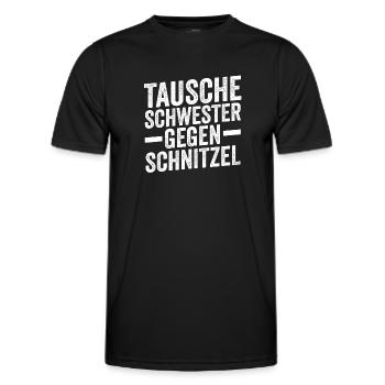 Schnitzel Wiener Wiener Geschenk - Männer Funktions-T-Shirt - Schwarz - Vorne - AI Model Male 178 dark (178cm)