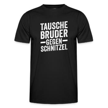 Schnitzel Wiener Wiener Schnitzel Geschenk - Männer Funktions-T-Shirt - Schwarz - Vorne - AI Model Male 178 dark (178cm)