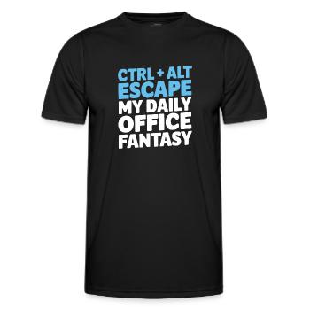 Office Humor - Men's Functional T-Shirt - black - Front - AI Model Male 178 dark (178cm)
