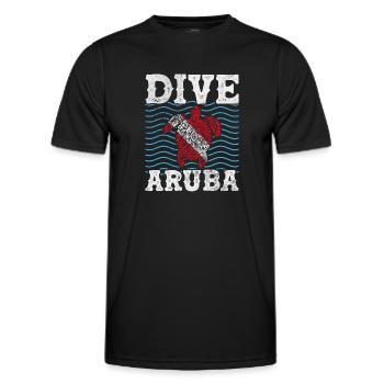 Aruba - Männer Funktions-T-Shirt - Schwarz - Vorne - AI Model Male 178 dark (178cm)