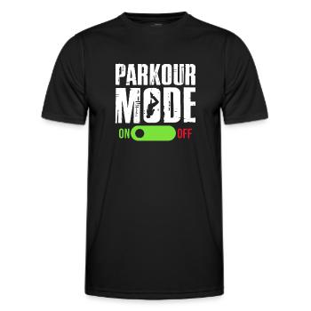 Backflip Salto Akrobatik Parkour Turnen Geschenk - Männer Funktions-T-Shirt - Schwarz - Vorne - AI Model Male 178 dark (178cm)