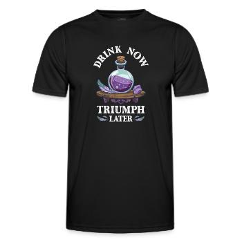 Potion Fantasy Enthusiast RPG Gamer - Men's Functional T-Shirt - black - Front - AI Model Male 178 dark (178cm)