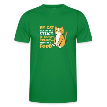 Witziger Katzen Spruch - Männer Funktions-T-Shirt - Kelly Green - Vorne - AI Model Male 178 dark (178cm)