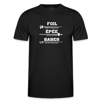 Escrime Épée Sabre Épée Épée Escrime Cadeau - T-shirt sport Homme - noir - Devant - AI Model Male 178 dark (178cm)
