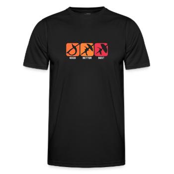 Fencing Sword Sabre Epee Fencing Gift - Men's Functional T-Shirt - black - Front - AI Model Male 178 dark (178cm)