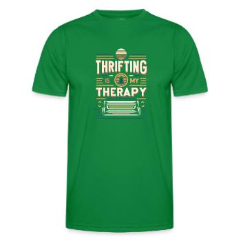 Thrifting Is My Therapy 7 - Männer Funktions-T-Shirt - Kelly Green - Vorne - AI Model Male 178 dark (178cm)