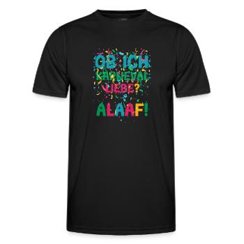 Que j’aime le carnaval Alaaf Confettis du carnaval - T-shirt sport Homme - noir - Devant - AI Model Male 178 dark (178cm)