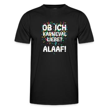 Que j’aime le carnaval Alaaf Confettis du carnaval - T-shirt sport Homme - noir - Devant - AI Model Male 178 dark (178cm)