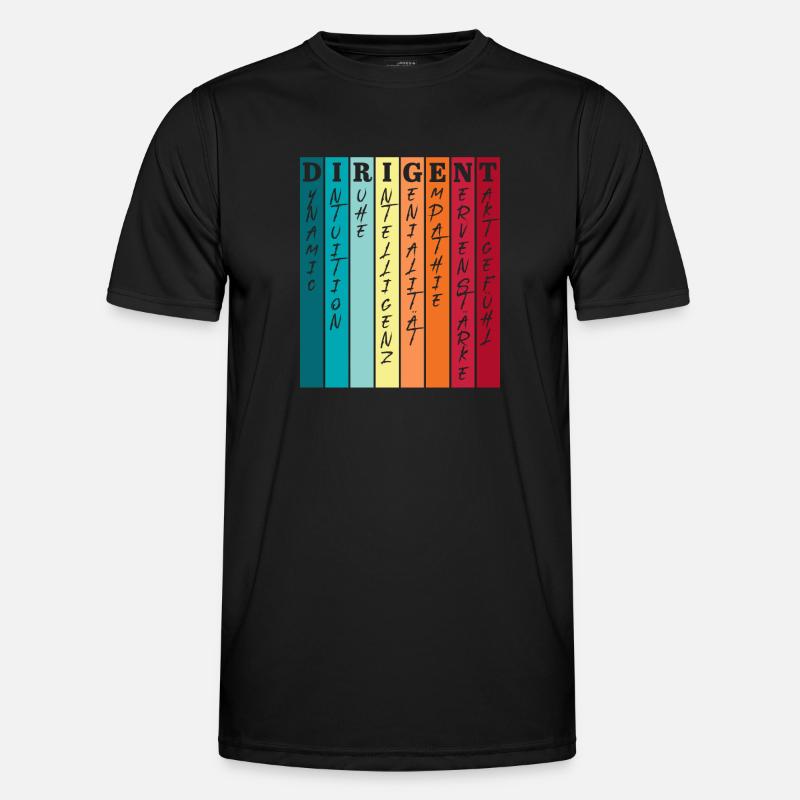 Dirigent Eigenschaften Chorleiter Musiklehrer - Männer Funktions-T-Shirt - Schwarz