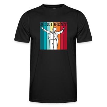 Conductor Characteristics Conductor Music Teacher - Men's Functional T-Shirt - black - Front - AI Model Male 178 dark (178cm)