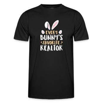 Immobilienmakler - Männer Funktions-T-Shirt - Schwarz - Vorne - AI Model Male 178 dark (178cm)
