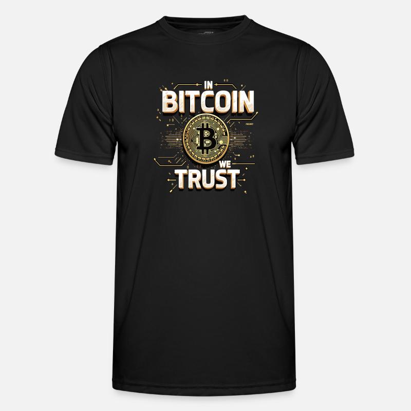 In Bitcoin We Trust Kryptowährung Btc Bitcoin Männer Funktions-T-Shirt