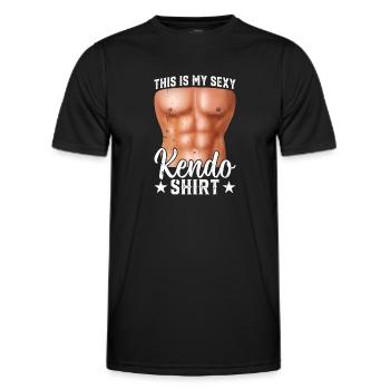 C’est ma chemise de Kendo sexy Kendo Wrestler - T-shirt sport Homme - noir - Devant - AI Model Male 178 dark (178cm)